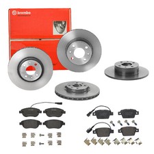 BREMBO BREMSSCHEIBEN Ø251mm + BREMSBELÄGE VORNE & HINTEN FÜR FIAT BRAVO 2 198X