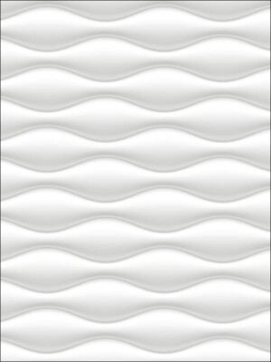 Wallpaper Designer Smooth 3-D Look Gray and White Horizontal Wave 60 sq ft Bolt