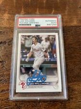 Luke Williams IP Signed Topps Rookie Card PSA DNA Coa Slab Autographed Phillies