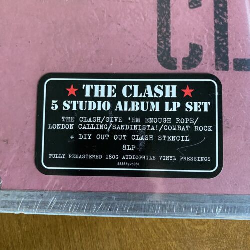 THE CLASH 5 Studio Album Box Set 8LP vinyl box set LTD ED SEALED NEW NEAR MINT - Picture 2 of 12