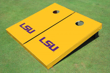 Louisiana State University Gold Matching Solid Cornhole Boards