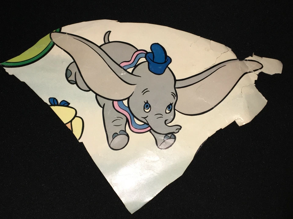 PAPEL PINTADO DISNEY VINTAGE Habitación Bebé Niños DECORACIÓN GUARDERÍA DUMBO Artesanía Decoupage Foto 4 de 4