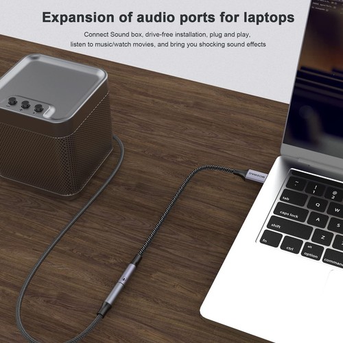 Pack 2 Adaptateur USB vers 3.5mm Audio Jack pour AUX Stéréo Convertisseur Casque Ordinateur Portable - Photo 6/6