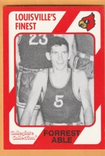 Forest Able Louisville Cardinals 1989 Card #51 Fairdale KY Syracuse Nationals