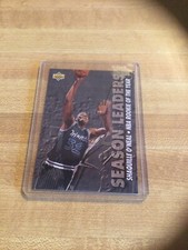 upper deck seasons leaders shaq oneal nba rookie of the year card 177