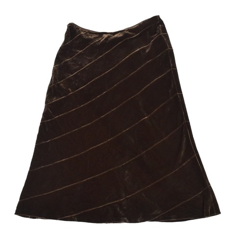 Ralph Lauren Skirt Silk Flared Black Label Size 12 Blue Flouce | eBay