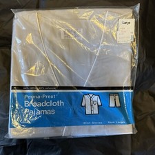 Vintage New Old Stock Sears Perma-Prest Broadcloth Pajamas Sz L