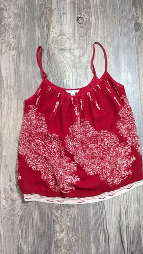 CAbi #162 Township Cami Women's S Red Tank Adjustable Straps