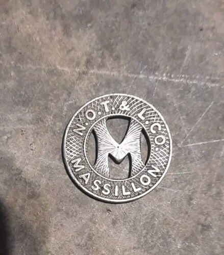Vintage Massillon Ohio Good for One City Fare Transit Token N.O.T. & L. Co. - Picture 1 of 3