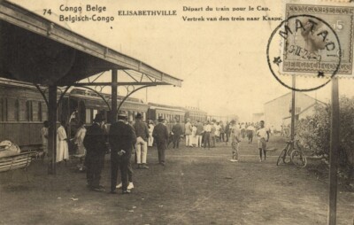 belgian congo, ELISABETHVILLE, Train leaving Railway Station (1924) Postcard (74