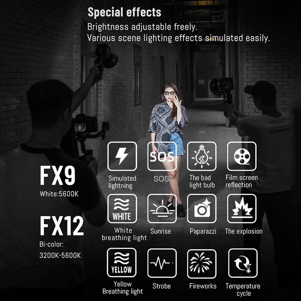 Yongnuo YNLUX100 Protable Led Video Light 3200K-5600K Outdoor COB Balanced Light - Image 4 of 4