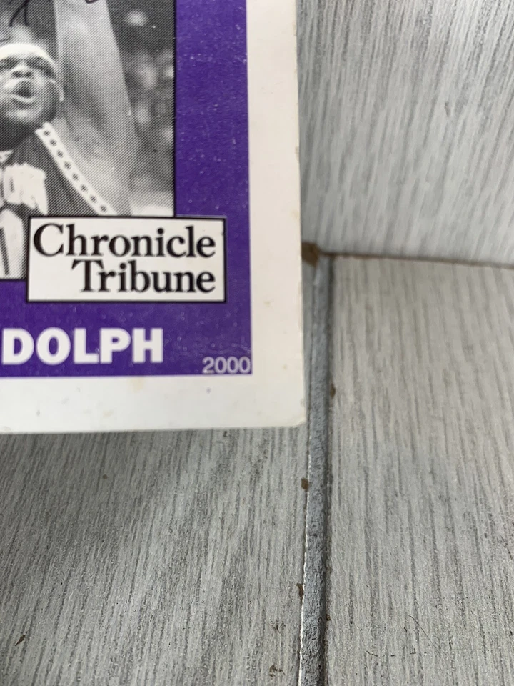 Foto de acción autografiada por Zach Randolph High School Senior estadísticas de temporada año 2000 Foto 4 de 4