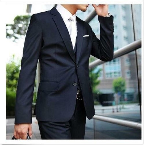 Neu formeller Herren Slim Fit stilvoller Anzug Anzüge zwei Knöpfe Anzug Set Jacke Hose Krawatte @ - Bild 16 von 26