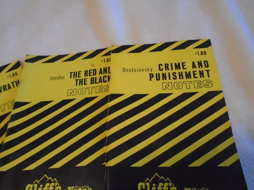 Cliff Notes: Grapes of Wrath, Crime & Punishment, Oliver Twist, Red & Black - Picture 3 of 4