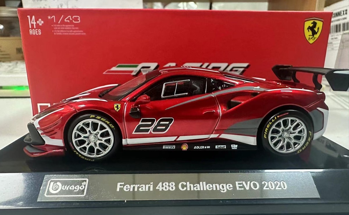 Bburago 1:43 Ferrari 488 Challenge EVO 2020 Diecast Model Car