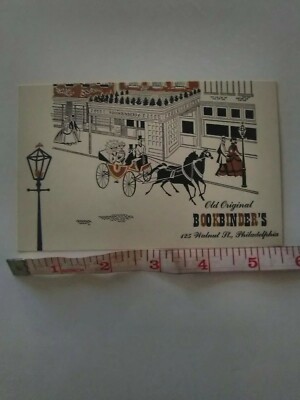 Vintage Advertising Old Originals BOOKBINDERS Post Card Philadelphia Closed.
