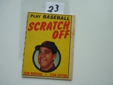 1971 TOPPS BASEBALL SCRATCH OFF GAME JUAN MARICHAL GIANTS UNSCRATCHE NO23