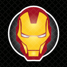 Iron Man Marvel Comic Face Sticker Decal For Car Truck Window Bumper Wall Window