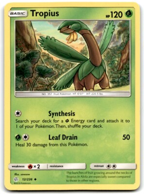 2019 Sun & Moon - Cosmic Eclipse Tropius d Basic/Uncommon #12