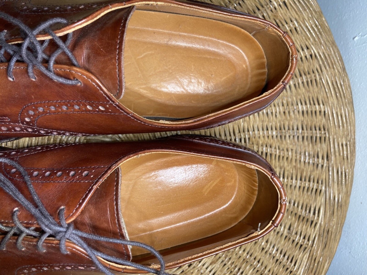 Allen Edmonds Benton Cognac Captoe 3458 Mens 10 D Vibram 