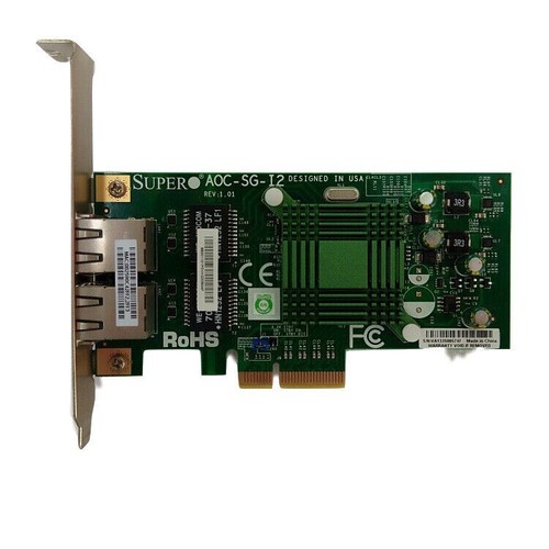 AOC-SG-I2 Supermicro Dual Port 2x 1GbE Ethernet LAN PCIe Addon Intel 82575EB NIC - 第 2/6 張圖片