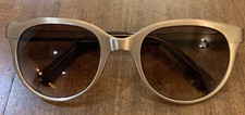 Donna Karan 140 9601S 714 Titanium Gold Tone Brown Lens Oval Sunglasses Japan