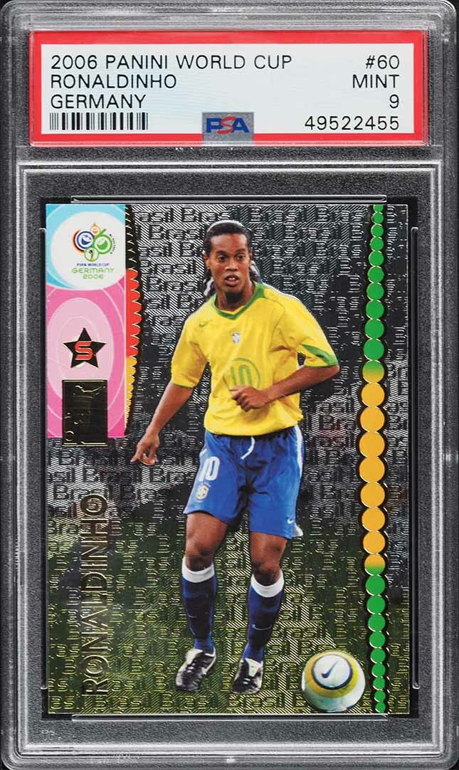 2006 Panini World Cup #60 Ronaldinho Germany Foil Brazil PSA 9 MINT 2026 USA