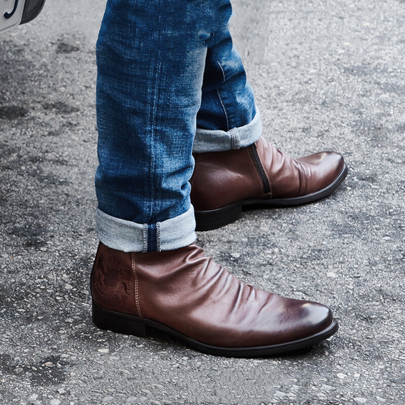 mens smart brown boots