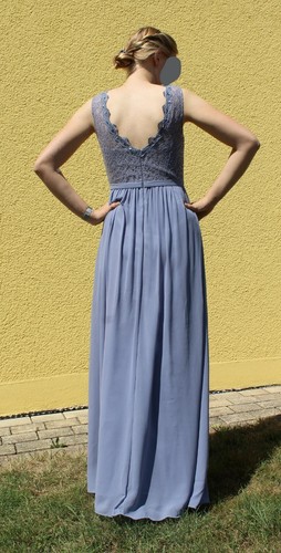Abendkleid; Abiball, Hochzeit, Ballkleid, lang grau-blau | eBay