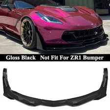 For Corvette C7 Z06 Stingray 14-19 Sta 3 Front Bumper Lip Splitter Winglet Gloss
