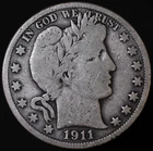 1911 Barber Half Dollar VG / Very Nice Eye Appeal !