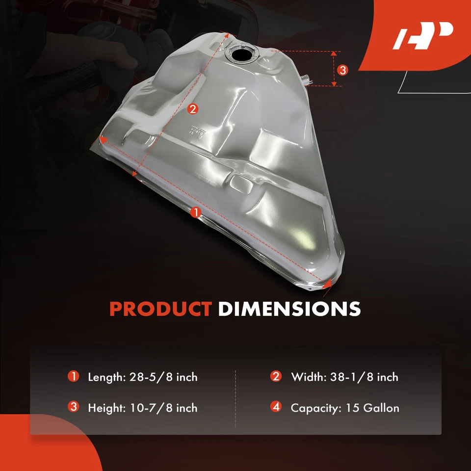 Tanque de combustible de 15 galones para Chevy Celebrity 1982-1990 Buick Century Pontiac 6000 Olds Foto 4 de 4