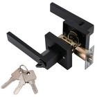 <!--F#f_0-->Black Interior Door Handles Keyed Entry Locks Passage Privacy Door Lever Lockset<!--F/-->
