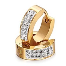 Stainless Steel Womens Mens Kids Hoop Earrings Huggie Earrings CZ Piercings 18G