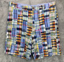 J. Crew Mens Patchwork Bermuda Shorts Size 35 Multicolor Madras Plaid