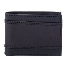 New Mens Columbia "Sparks" Slimfold RFID Shield Leather Security Wallet Black