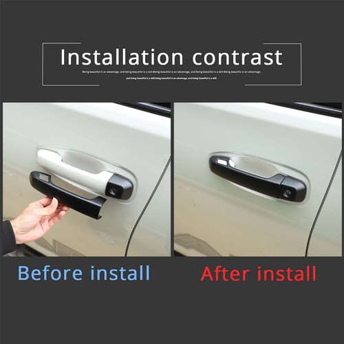 Matte For Toyota Land Cruiser Prado J150 2010-2019 Door Handle Cover Trim Chrome - Picture 2 of 18