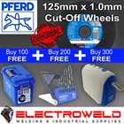 100X PFERD 125Mm 5" Thin Cutting Disc Cut Off Wheel Metal Angle Grinder 61341112