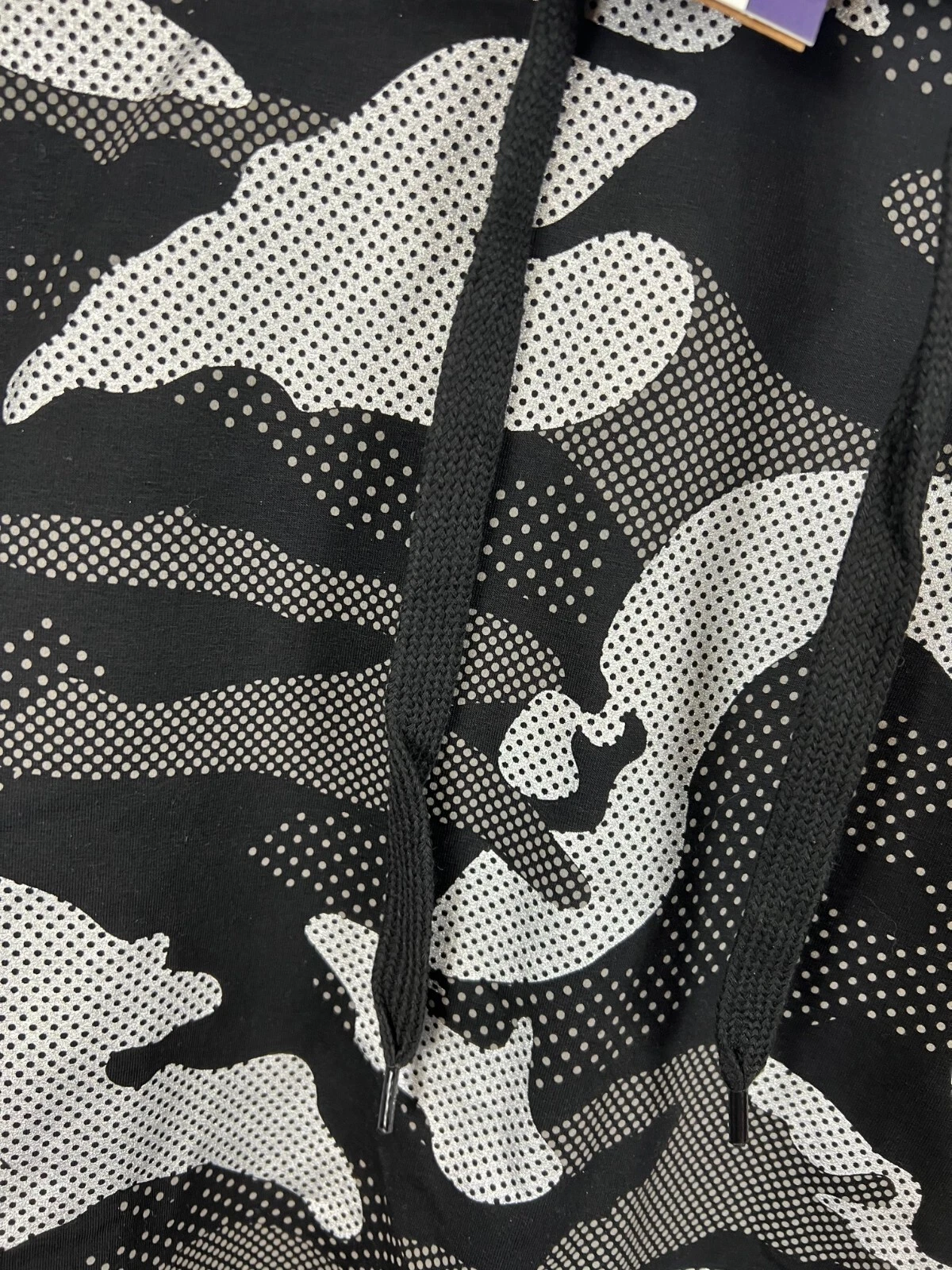 VETEMENTS Felpa con cappuccio Club JU Abbigliamento nera mimetica donna XXL tasche con cerniera nuova