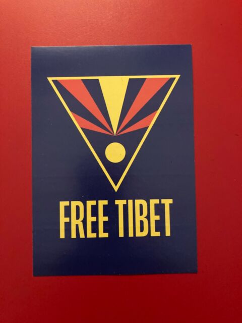 Original FREE TIBET 10.5cm x 15cm Sticker 2023 *30% to Tibet Relief Fund UK