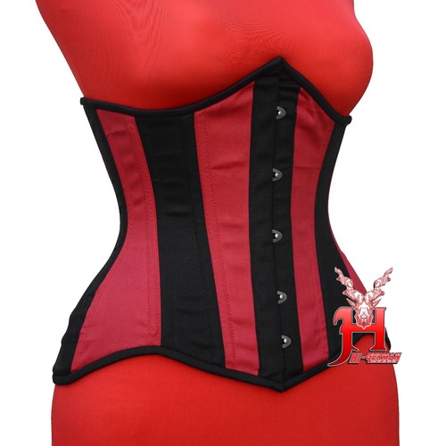 Unterbrustkorsett Schwarz Baumwolle Corsage Black Cotton Underbust Corset - Picture 9 of 13