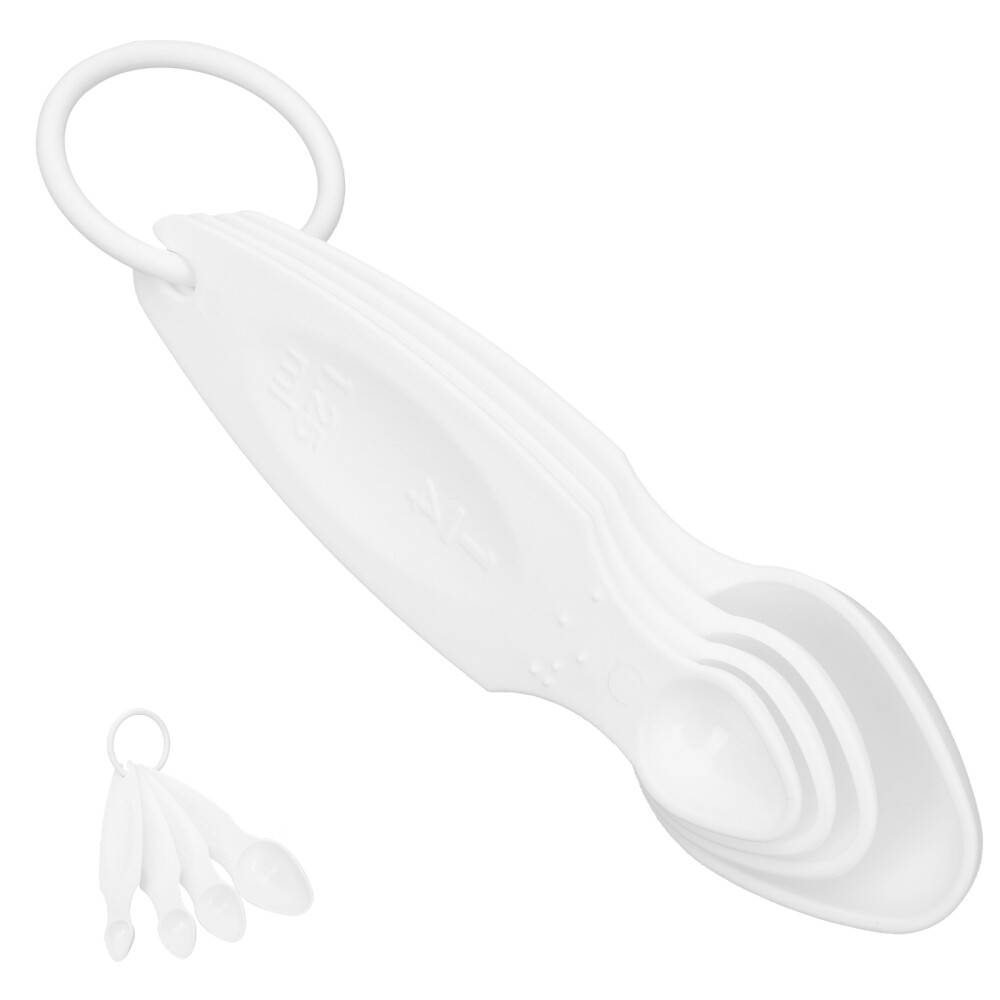 4 Pcs Geschenke Für Sehbehinderte Messlöffel Blinde Braille-Messlöffel