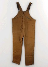 Vintage Key Insulated Duck Bib Overalls Made in USA Brown XXL Reg. IRREGULAR