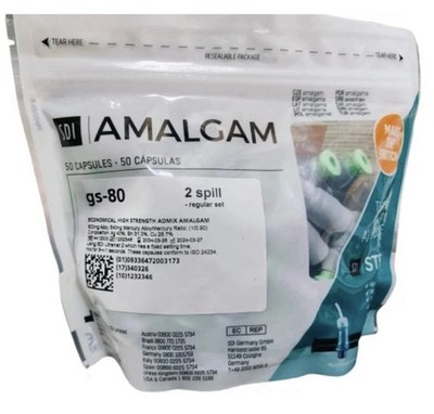 SDI GS-80 2-Spill Regular Amalgam Capsules Pack Of 50
