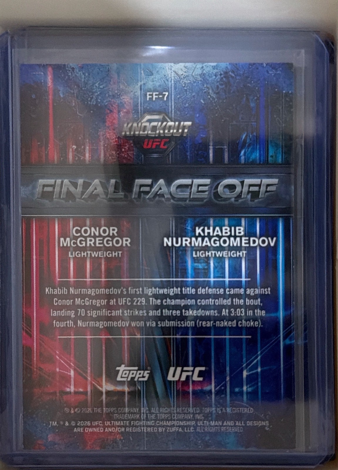 2026 Topps Knockout UFC - Conor McGregor & Khabib Nurmagomedov #FF-7 view 2