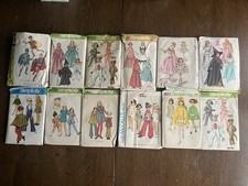 Lot - 12 Vintage Childrens Kids Sewing Patterns 1950s 1960s 1970s