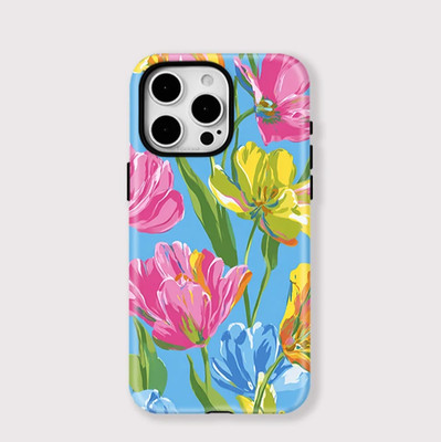 Schöne Tulpe Blume Schutzhülle iPhone 17 16 15 14 13 12 11 Pro Max Case