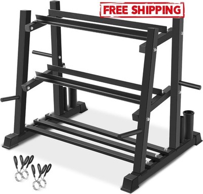 Rack de pesas para mancuernas, pesas rusas y discos de pesas de 1100 libras, NEW