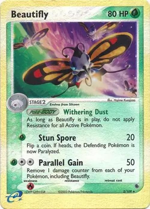 Beautifly - 2/109 - Pokemon Ex Ruby & Sapphire Reverse Holo NM