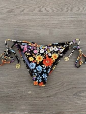 Luli Fama Bikini Swim Bottom L Havana Club Tie Side Brazilian NWT Multicolor